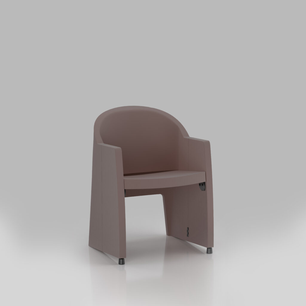 ANETO Folding Armchair Feet Front