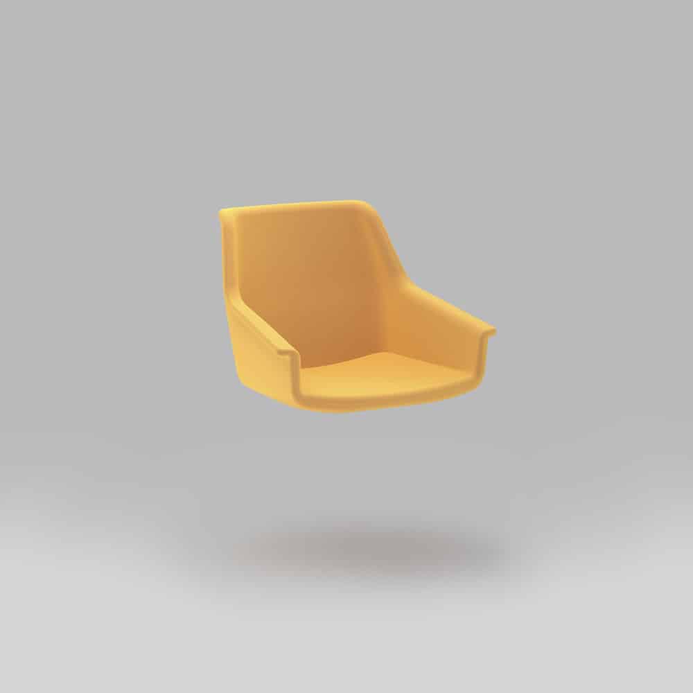 FOLD Armchair Without Base Front